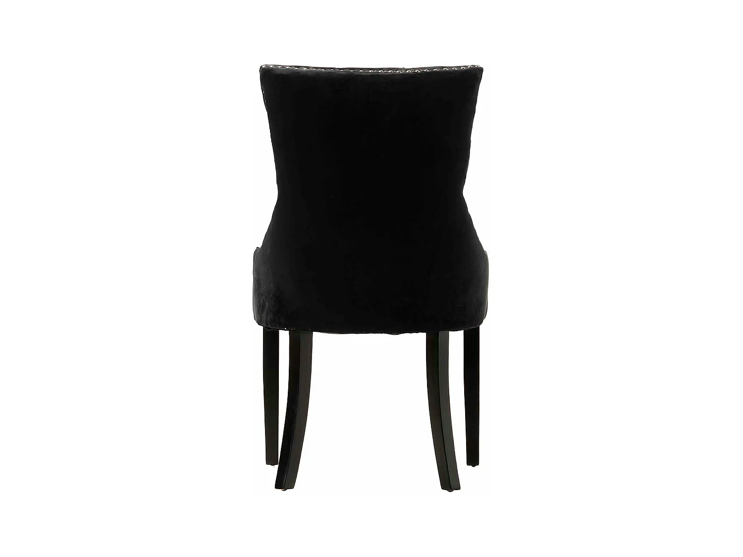 Silla Tachuelas Velvet Negra Harpers 56x62x96cm