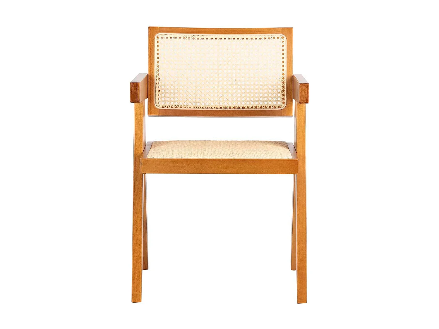 Silla Olmo Ratan Marron Vansbro 56x61x84 Cm