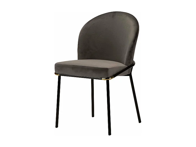 Silla Velvet Gris Kania 50x56x83 Cm