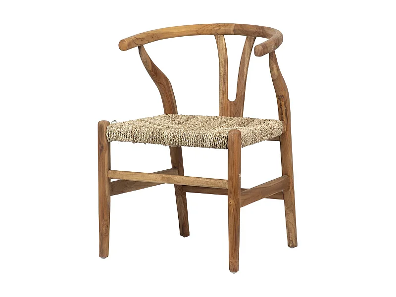 SILLA TECA NATURAL 55x55x80 CM