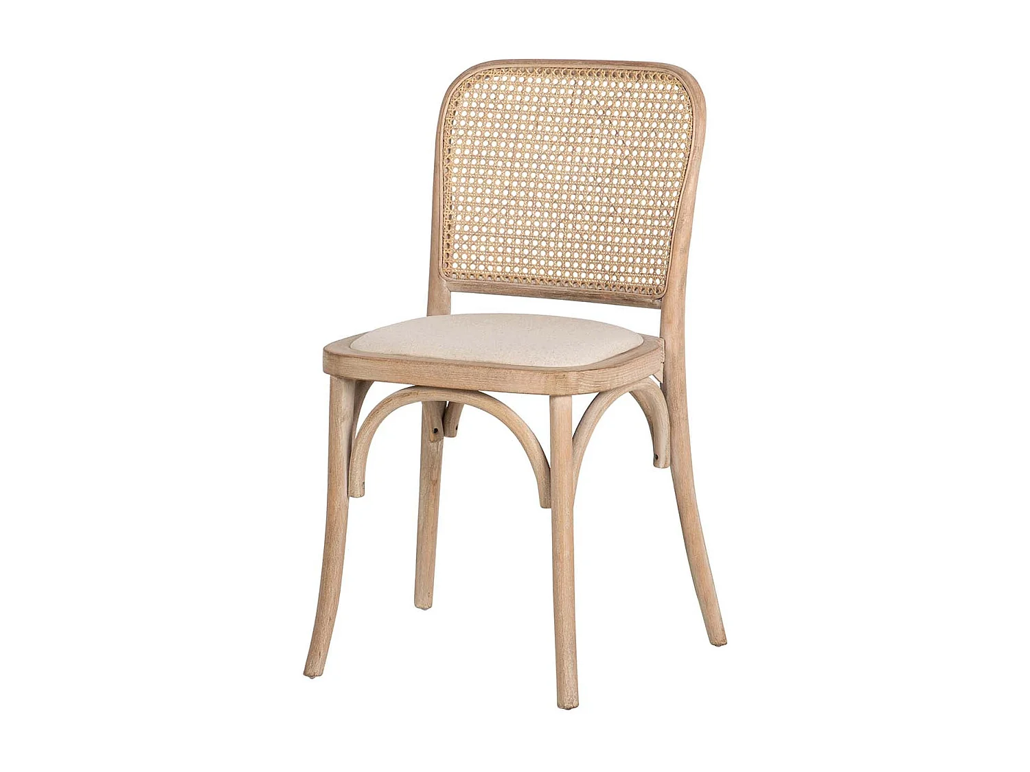 Silla Apilable Lino Abedul Natural 44x41x83 Cm