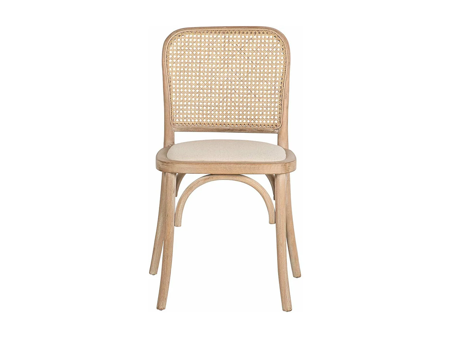 Silla Apilable Lino Abedul Natural 44x41x83 Cm