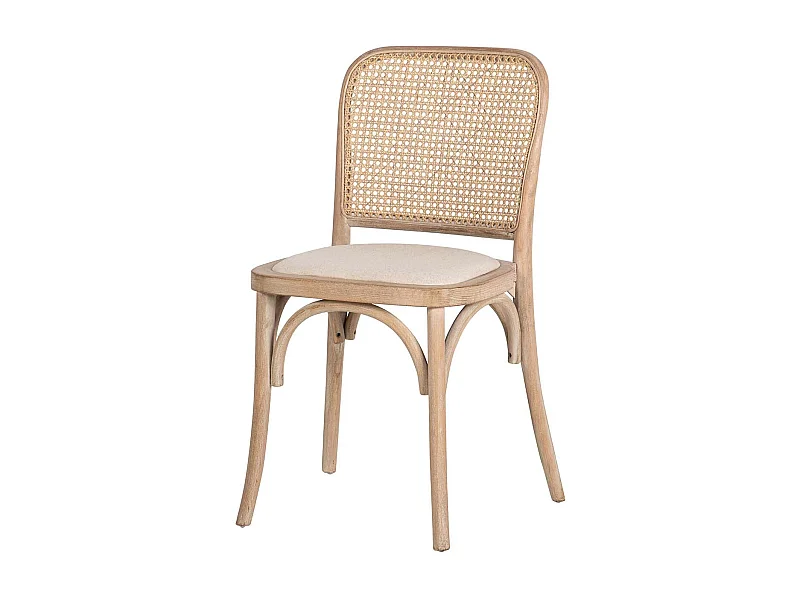 Silla Apilable Lino Abedul Natural 44x41x83 Cm