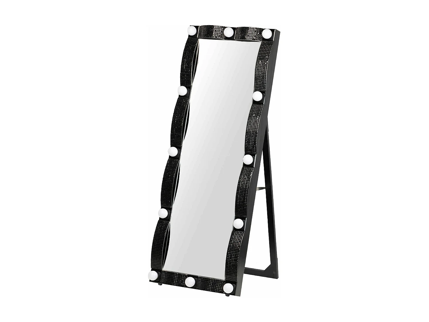 Espejo De Suelo Negro Glam 60x12,7x160 Cm