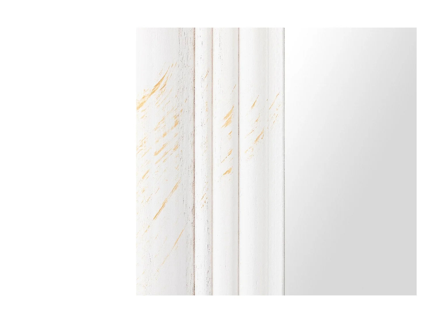 Espejo Madera De Pie Blanco Envejecido 52x3x180 Cm