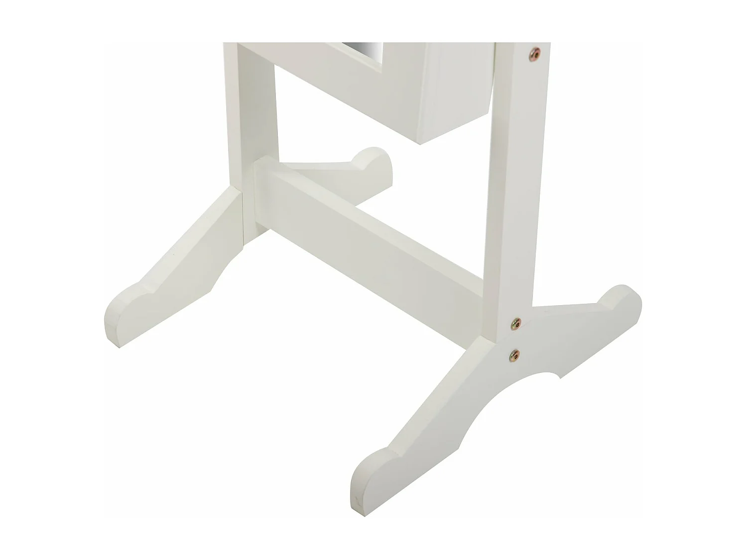 Espejo Joyero Madera Blanco 38x38x140 Cm