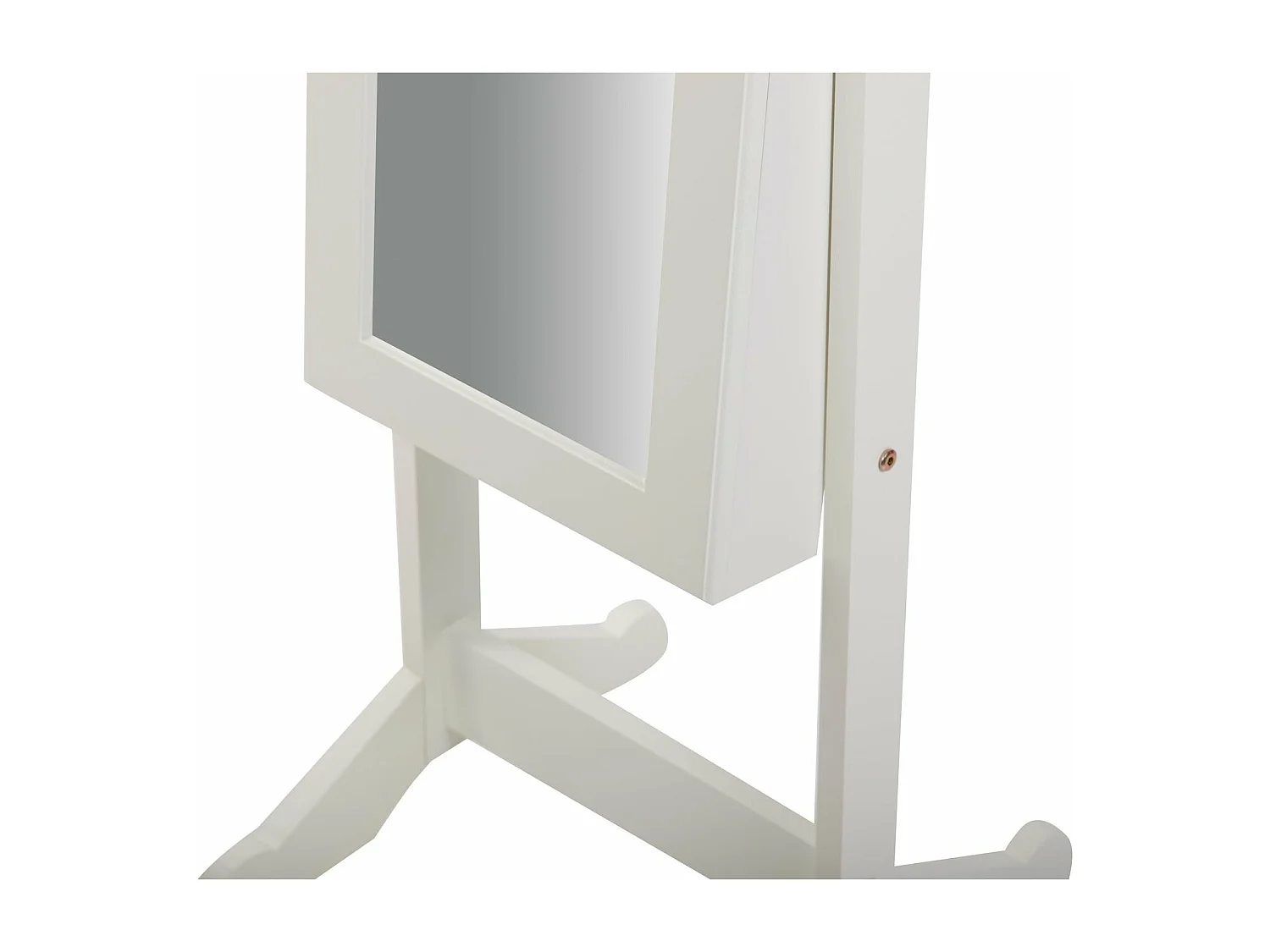 Espejo Joyero Madera Blanco 38x38x140 Cm