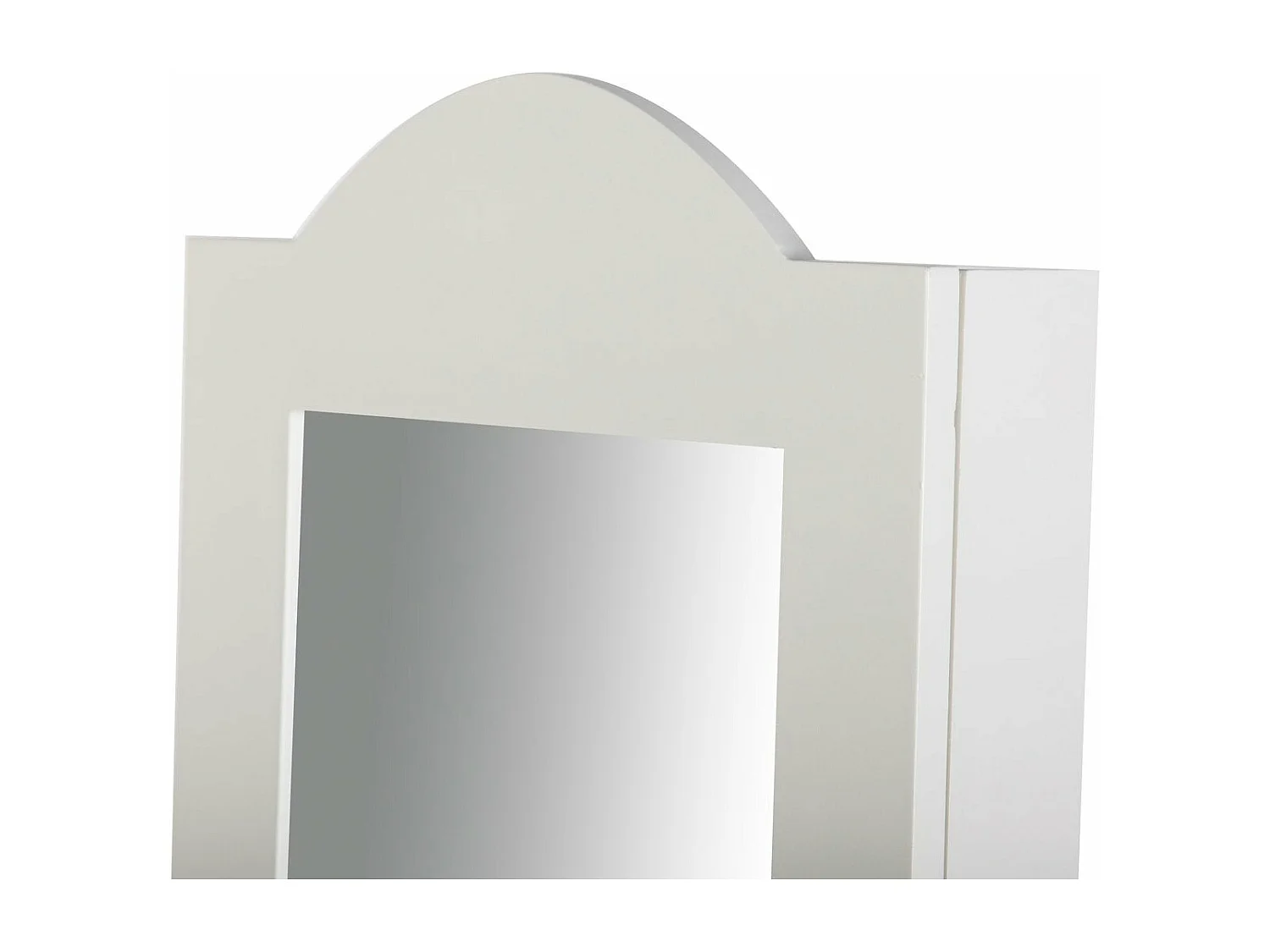 Espejo Joyero Madera Blanco 38x38x140 Cm