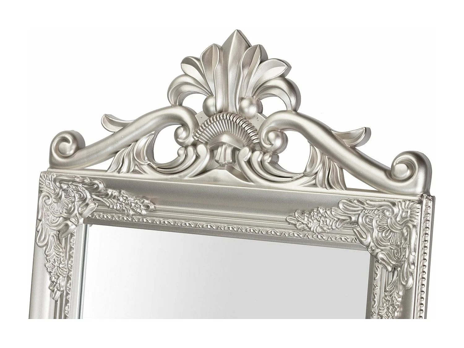 Espejo Madera Plata C/ Pie 44x8x180 Cm