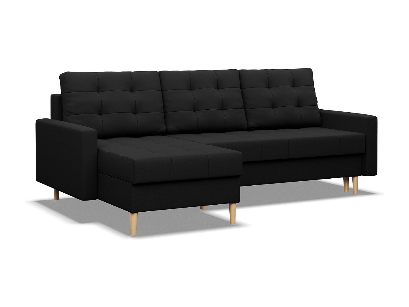Ecksofa Mit Schlaffunktion Schwarz