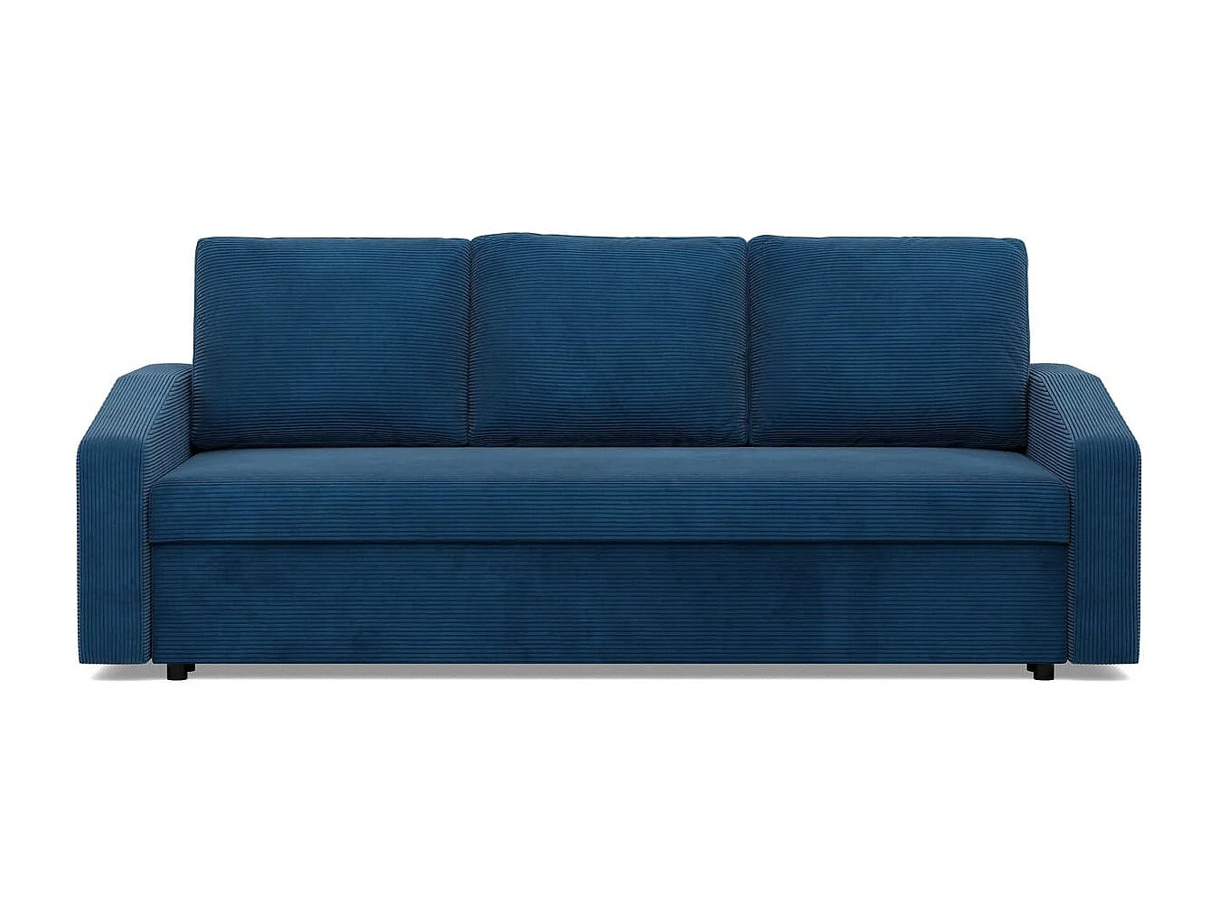 Canapé 3 places avec fonction sommeil,  Cord - Bleu foncé