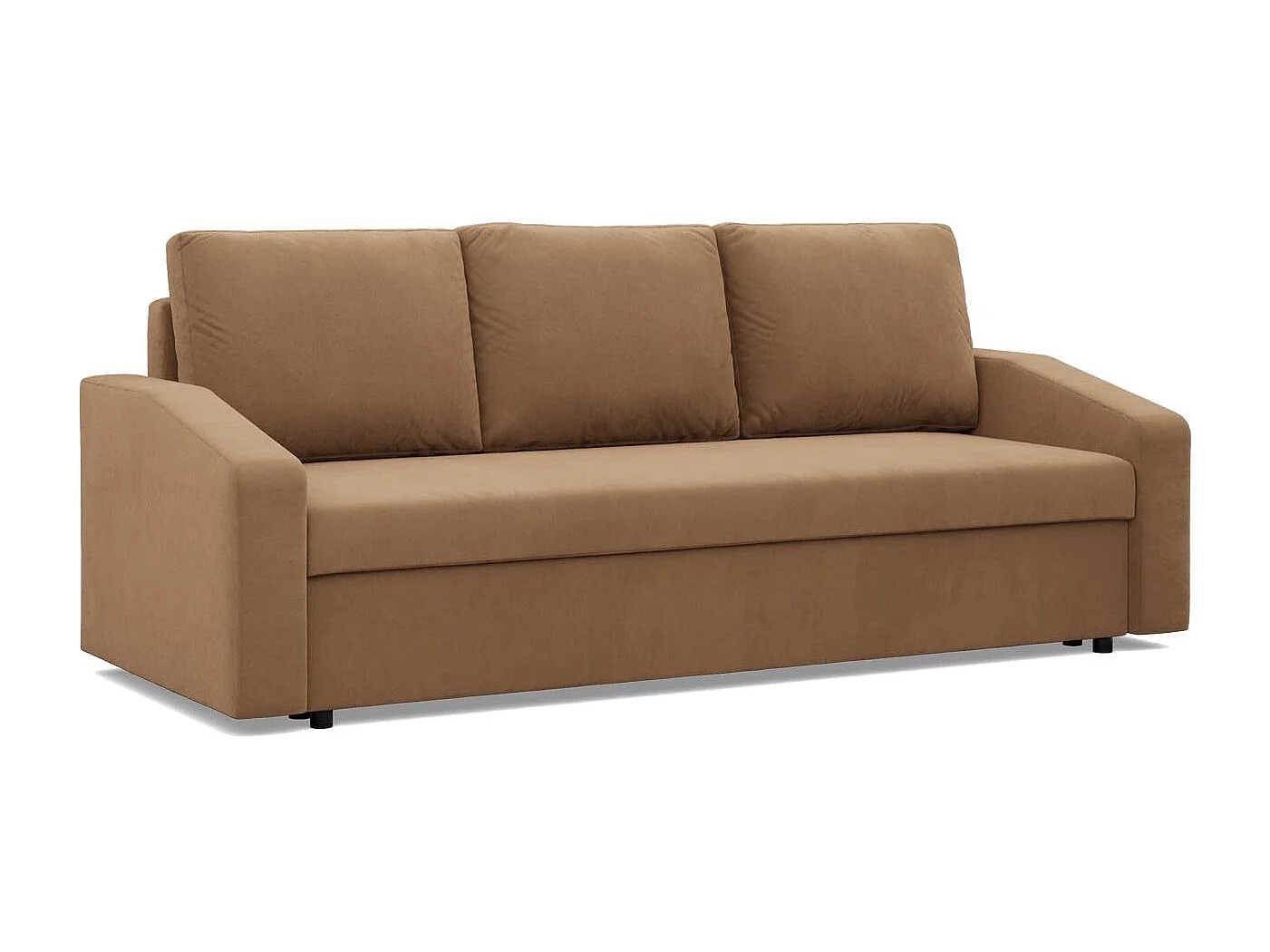 Sofa 3-osobowa z funkcją spania, kolor brązowy