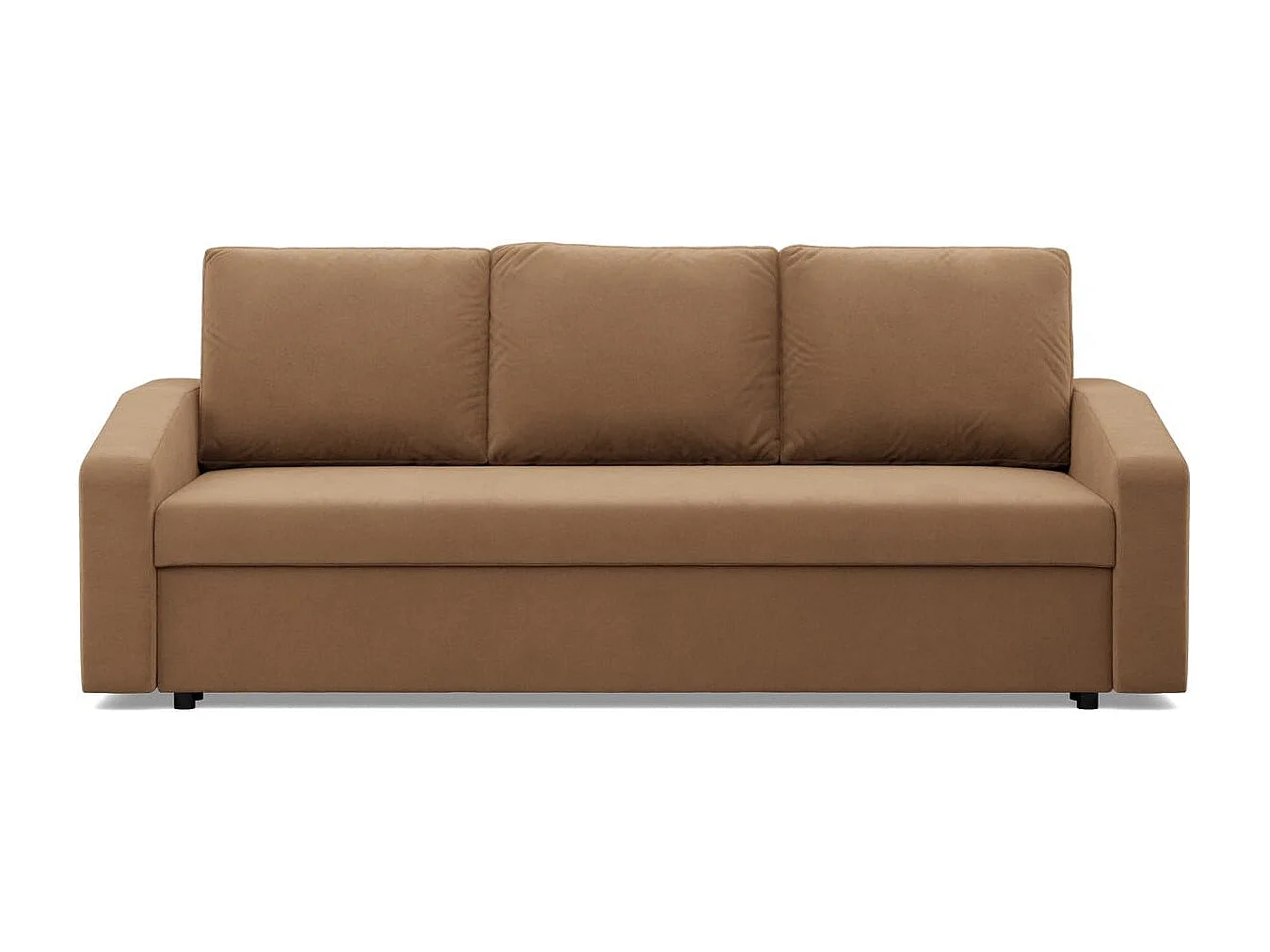 Sofa 3-osobowa z funkcją spania, kolor brązowy