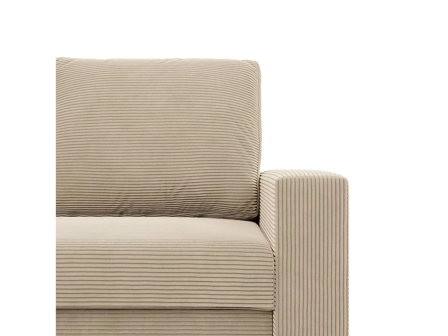 Narożnik z funkcją spania, Bonell, sztruks - beż