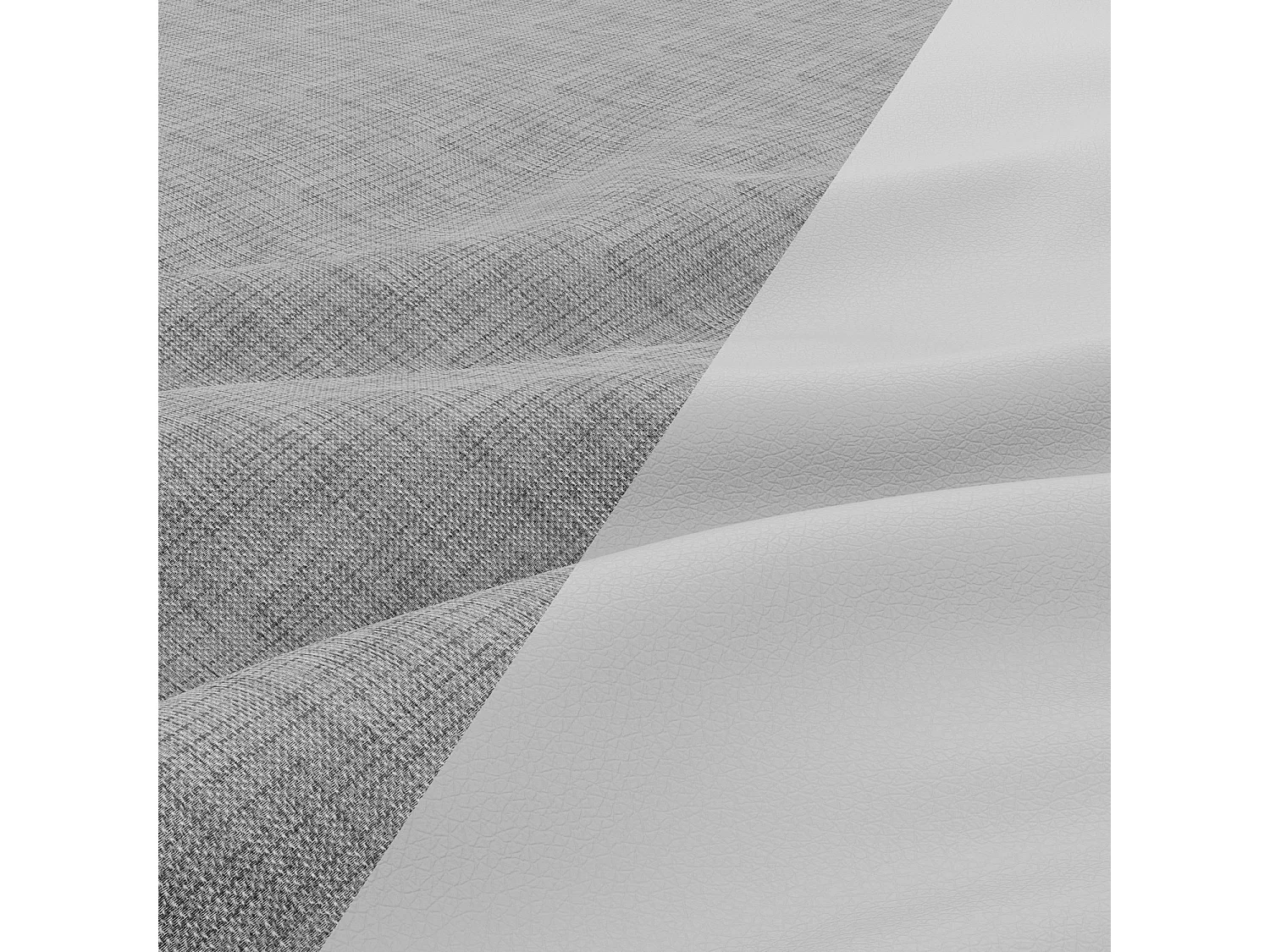 Gauche Canapé d'angle avec fonction couchage, Ottoman, Gris + Gris