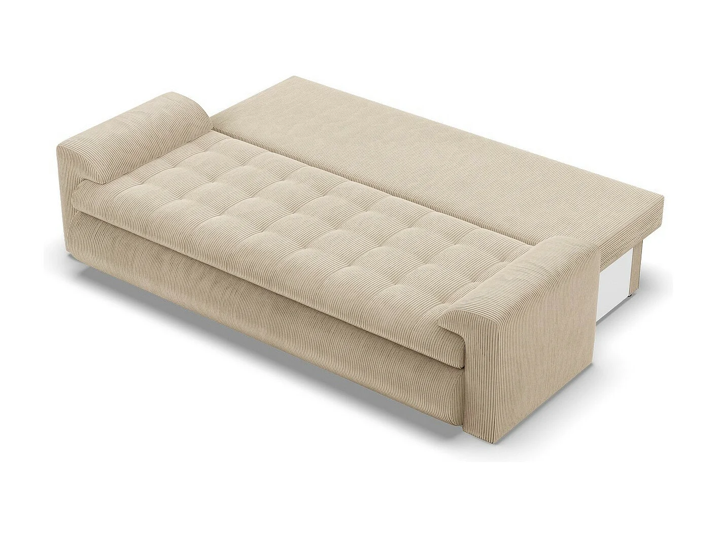 Canapé 3 places avec fonction sommeil, Cord - Beige