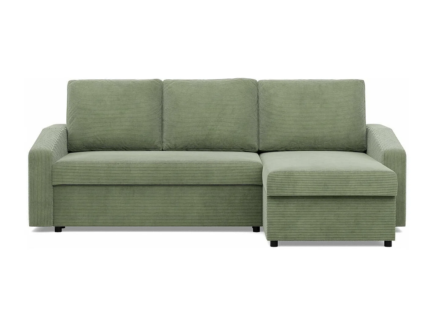 Canapé d'angle avec fonction couchage, Corde - Vert