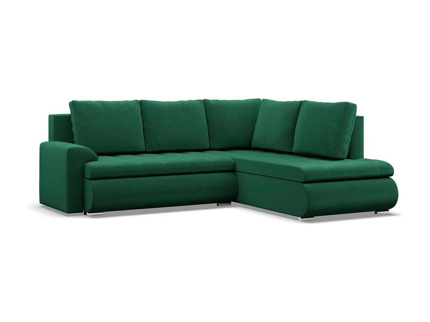 Droite Canapé d'angle avec fonction couchage, Ottoman,  Bleu foncé