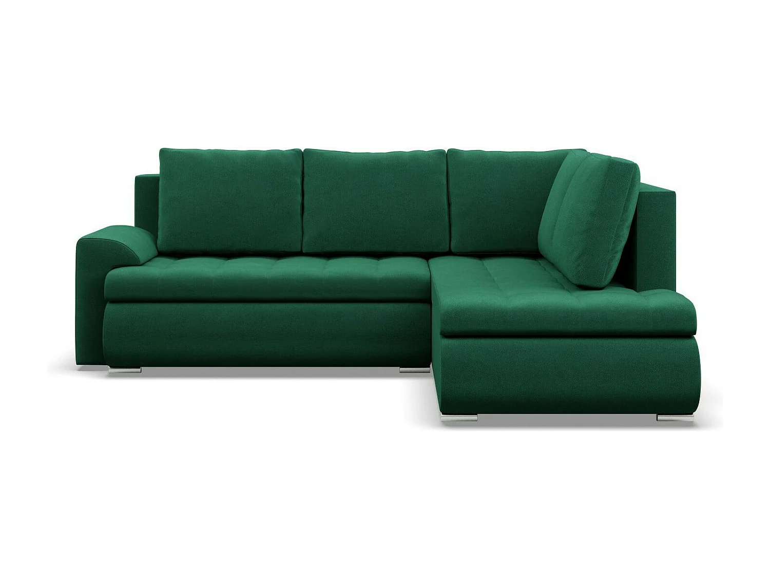 Droite Canapé d'angle avec fonction couchage, Ottoman,  Bleu foncé