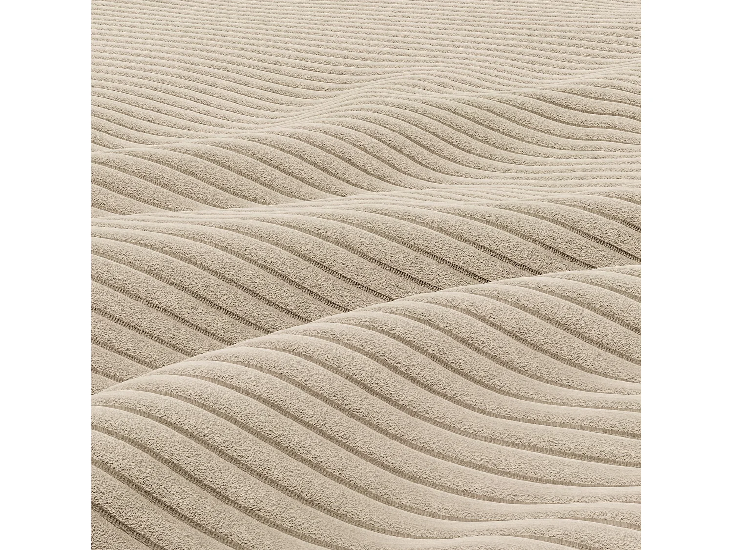 U-Sofa mit Schlaffunktion, Ottomane, Cord - Beige