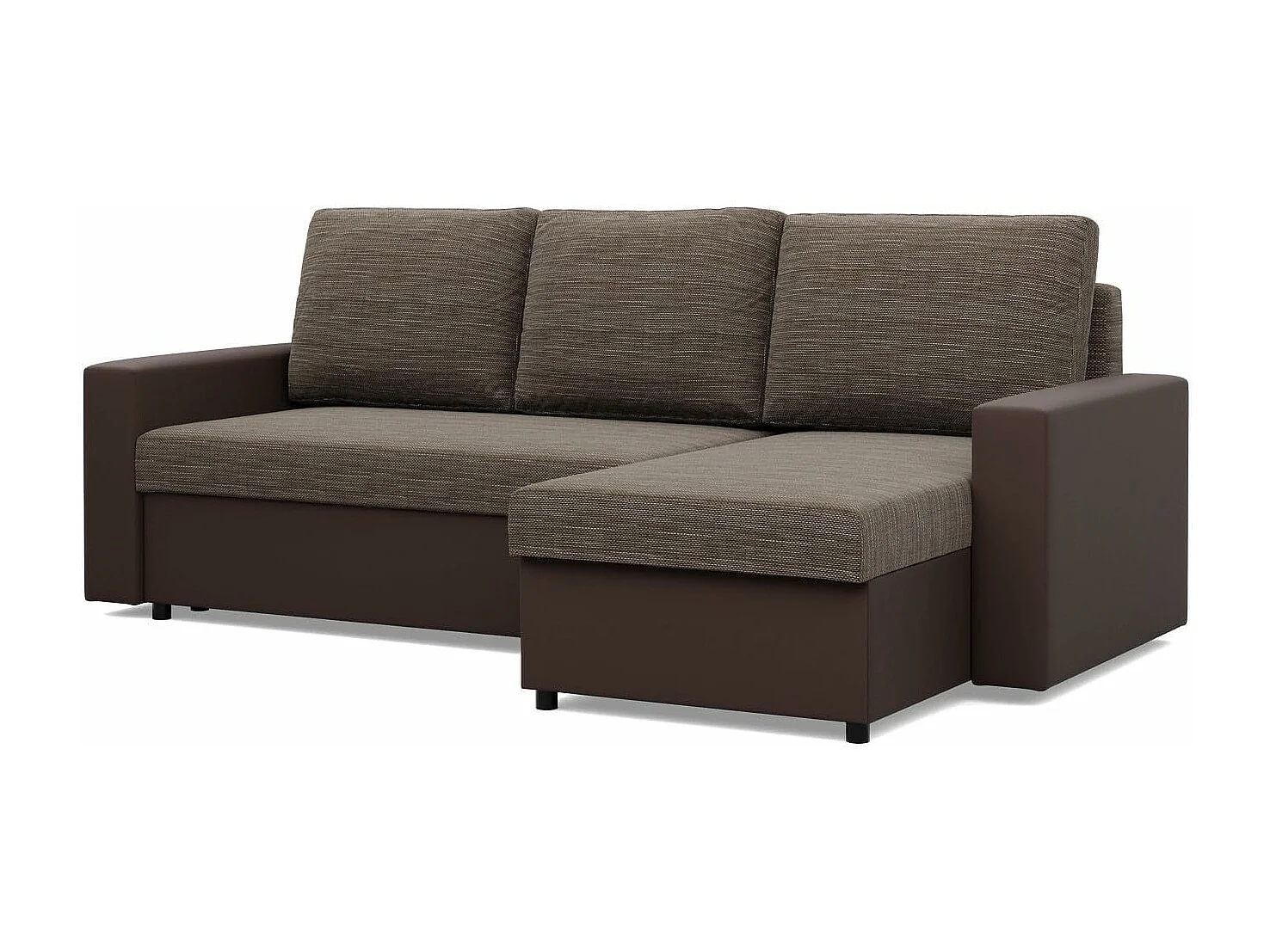 Ecksofa mit Schlaffunktion, Universelle Seite, Braun + Braun