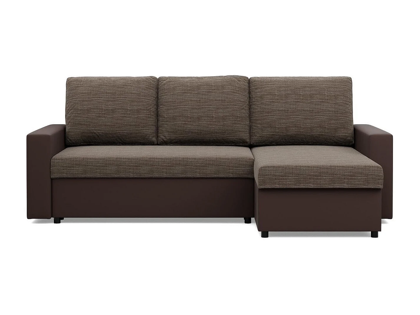 Ecksofa mit Schlaffunktion, Universelle Seite, Braun + Braun
