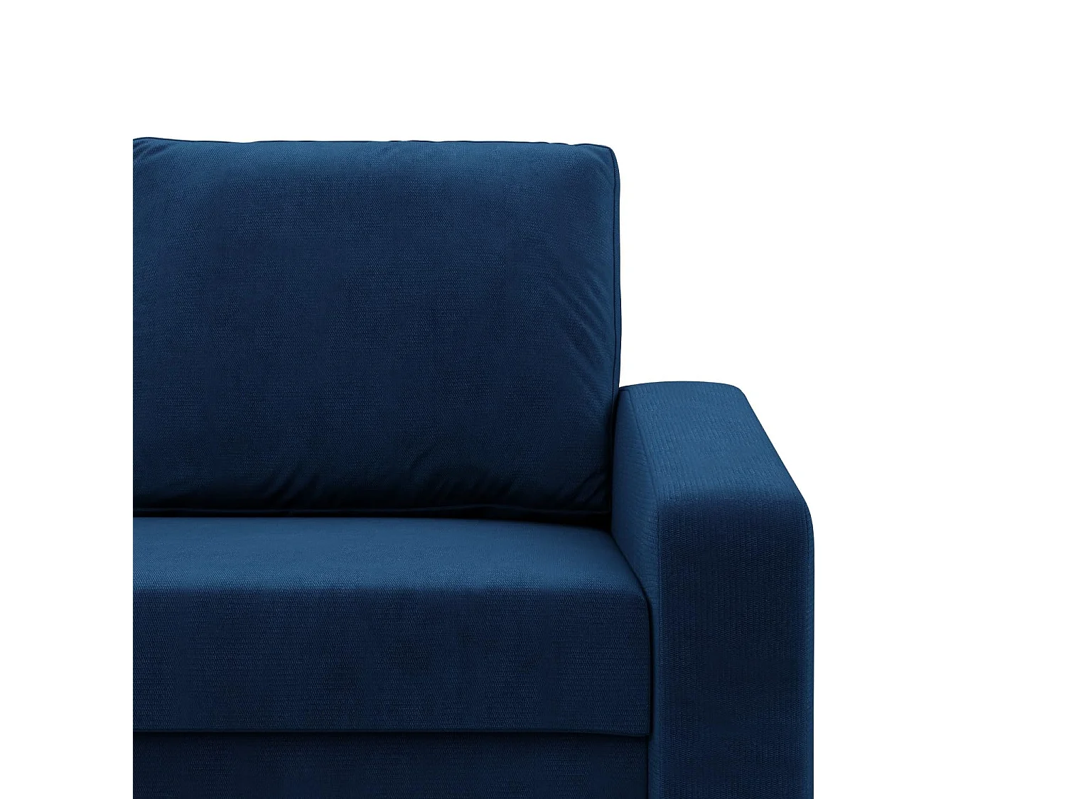 Canapé d'angle avec fonction couchage, Bonell, Bleu foncé