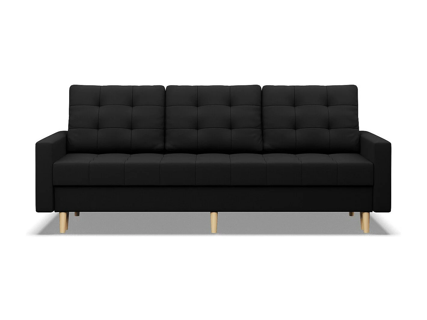 Sofa 3-osobowa z funkcją spania, kolor czarny