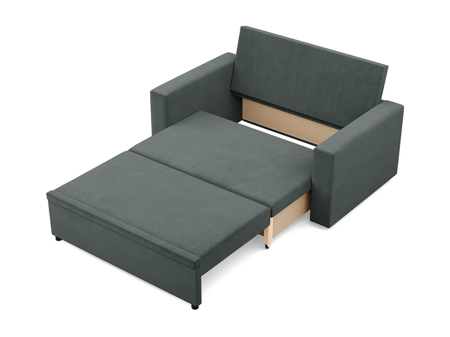 Sofa 2-osobowa z funkcją spania, kolor ciemnoszary
