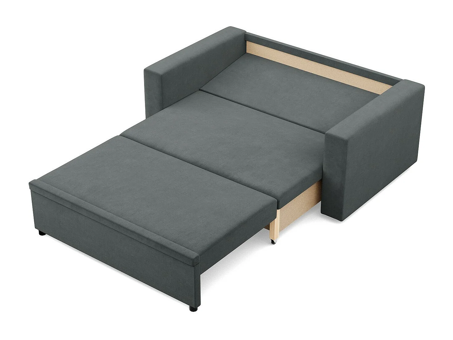 Sofa 2-osobowa z funkcją spania, kolor ciemnoszary