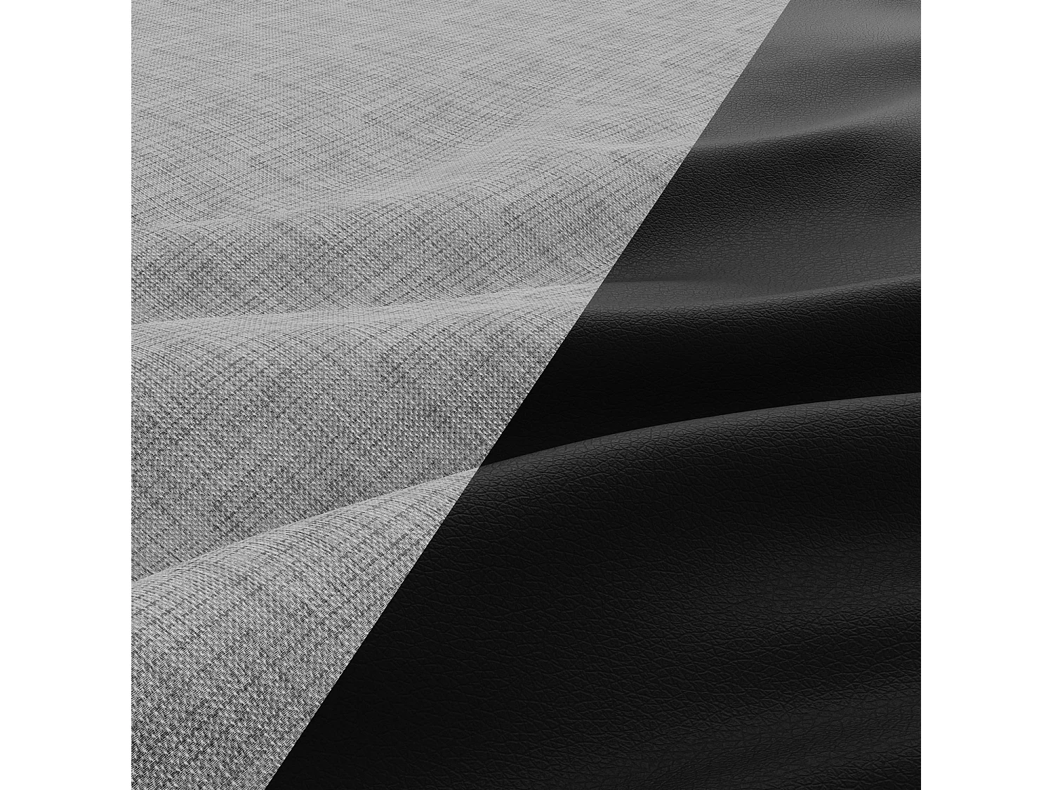 Narożnik prawy z funkcją spania, otomana, szary + czarny