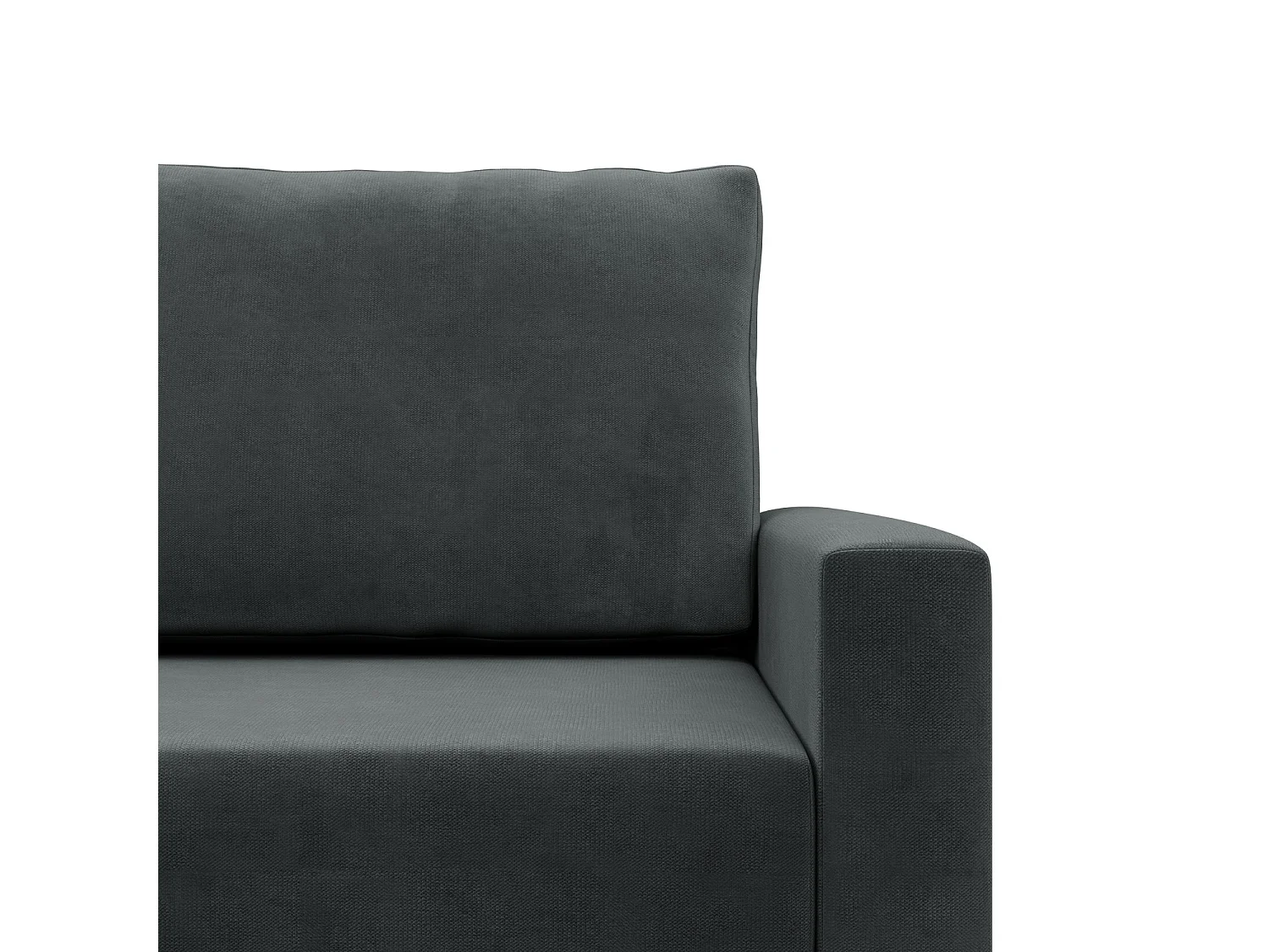 Canapé d'angle avec fonction couchage, Coussin réversible, Gris