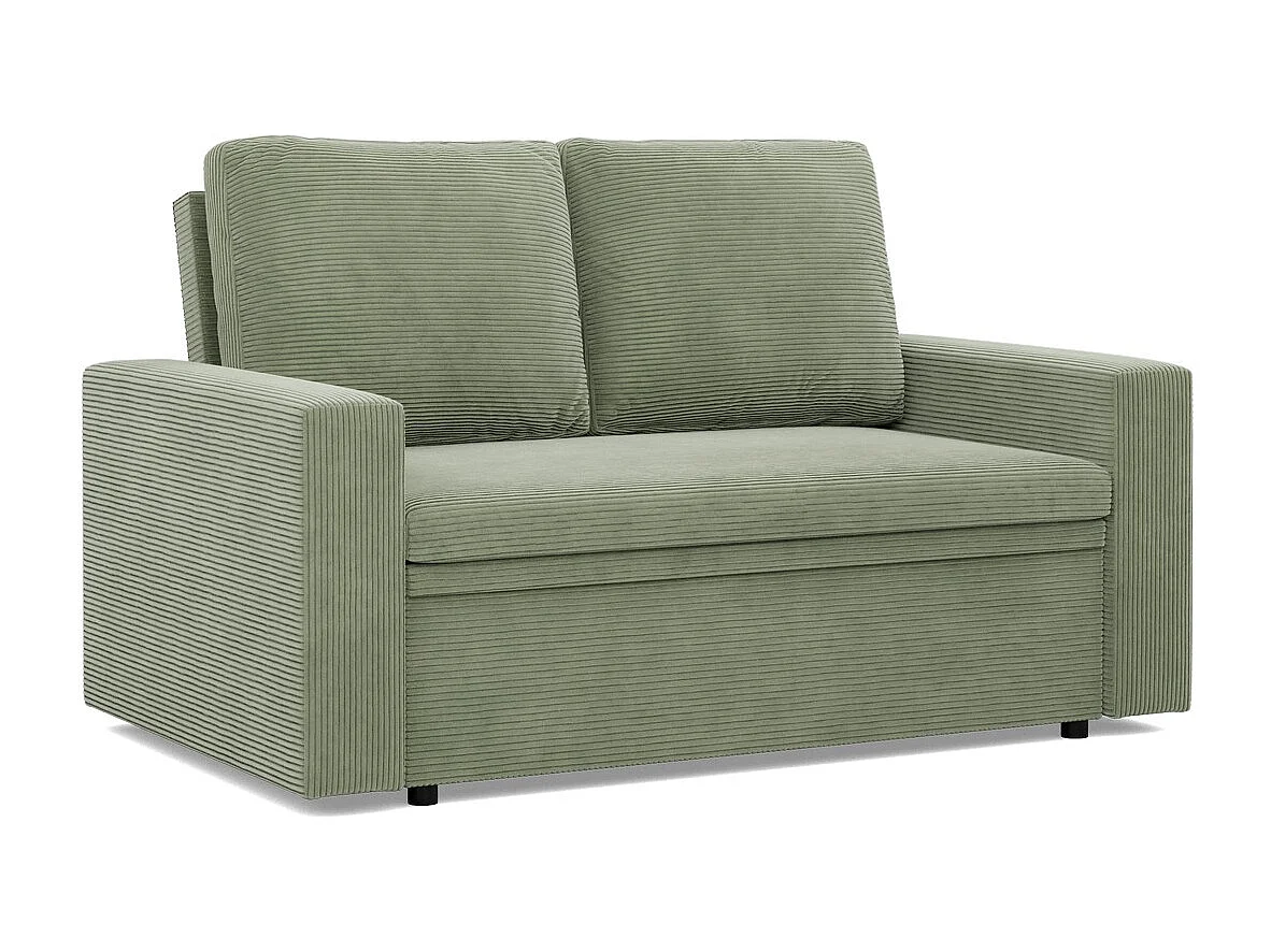 Sofa 2-osobowa z funkcją spania, sztruks - kolor zielony