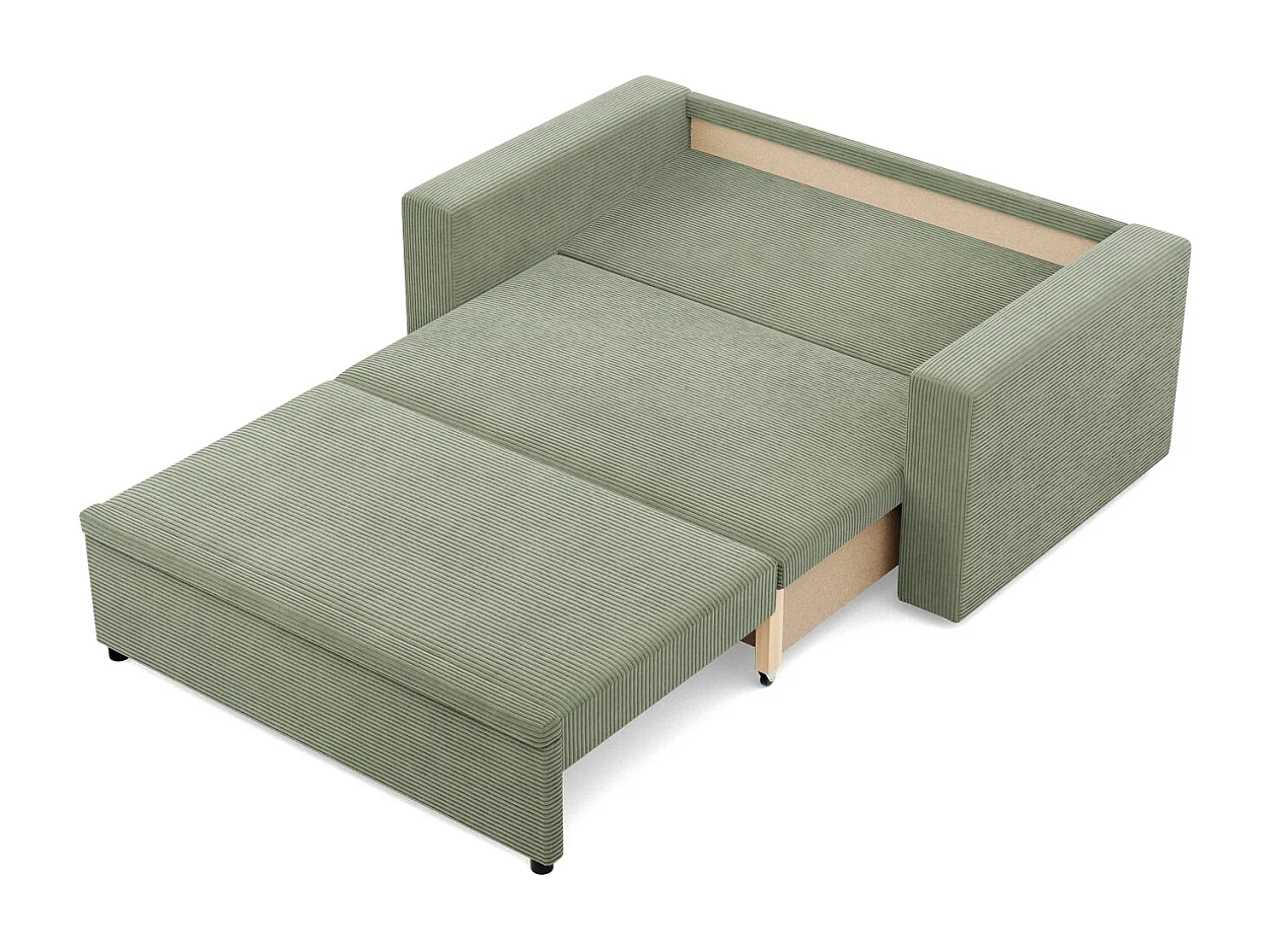 Sofa 2-osobowa z funkcją spania, sztruks - kolor zielony