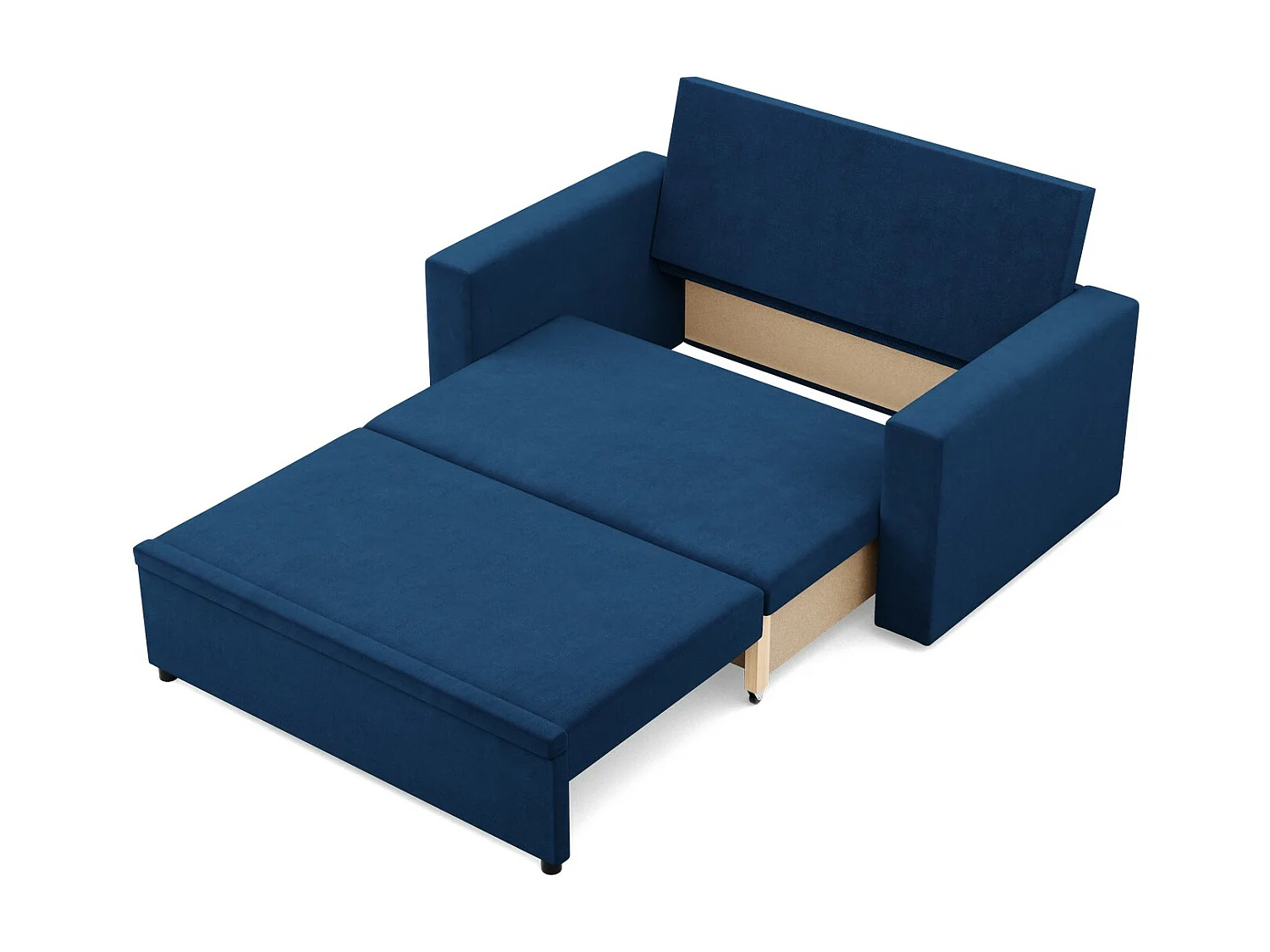 Canapé 2 places avec fonction sommeil,  Bleu foncé