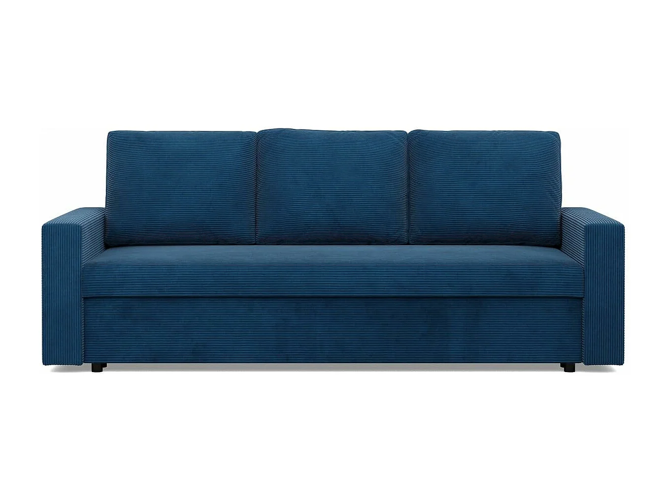 Canapé 3 places avec fonction sommeil,  Cord - Bleu foncé