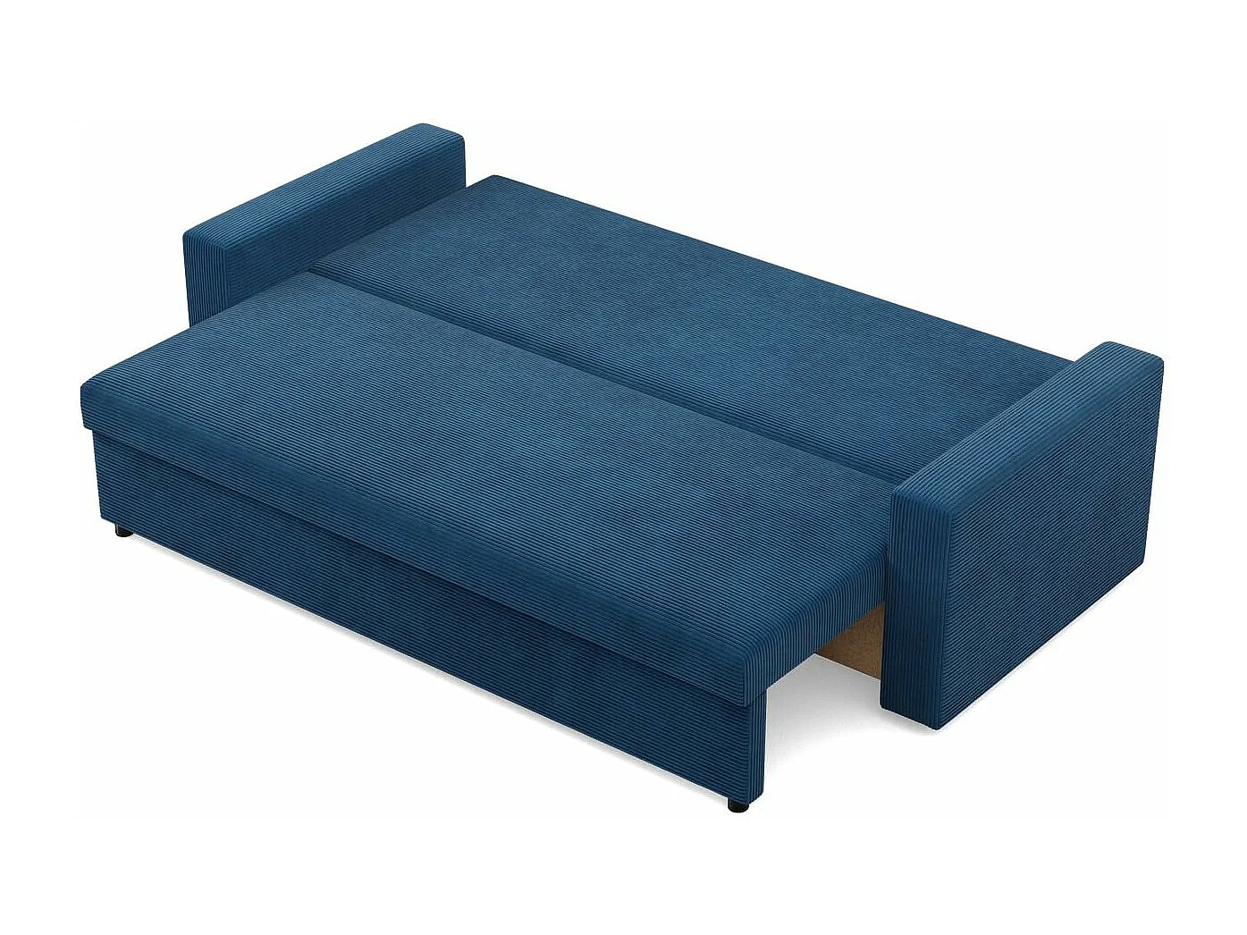 Canapé 3 places avec fonction sommeil,  Cord - Bleu foncé