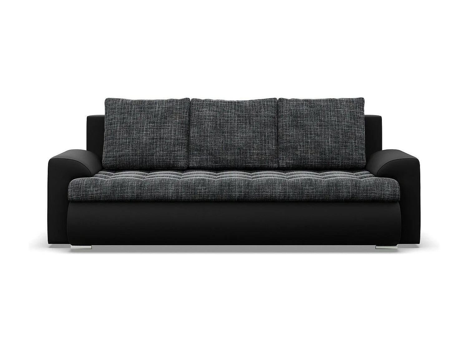 Sofa 3-osobowa z funkcją spania, kolor czarny + czarny