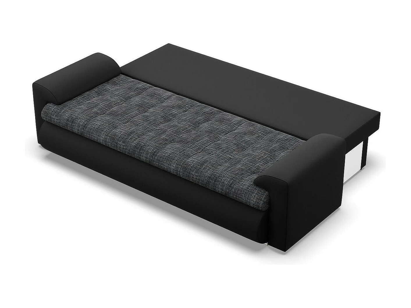 Sofa 3-osobowa z funkcją spania, kolor czarny + czarny