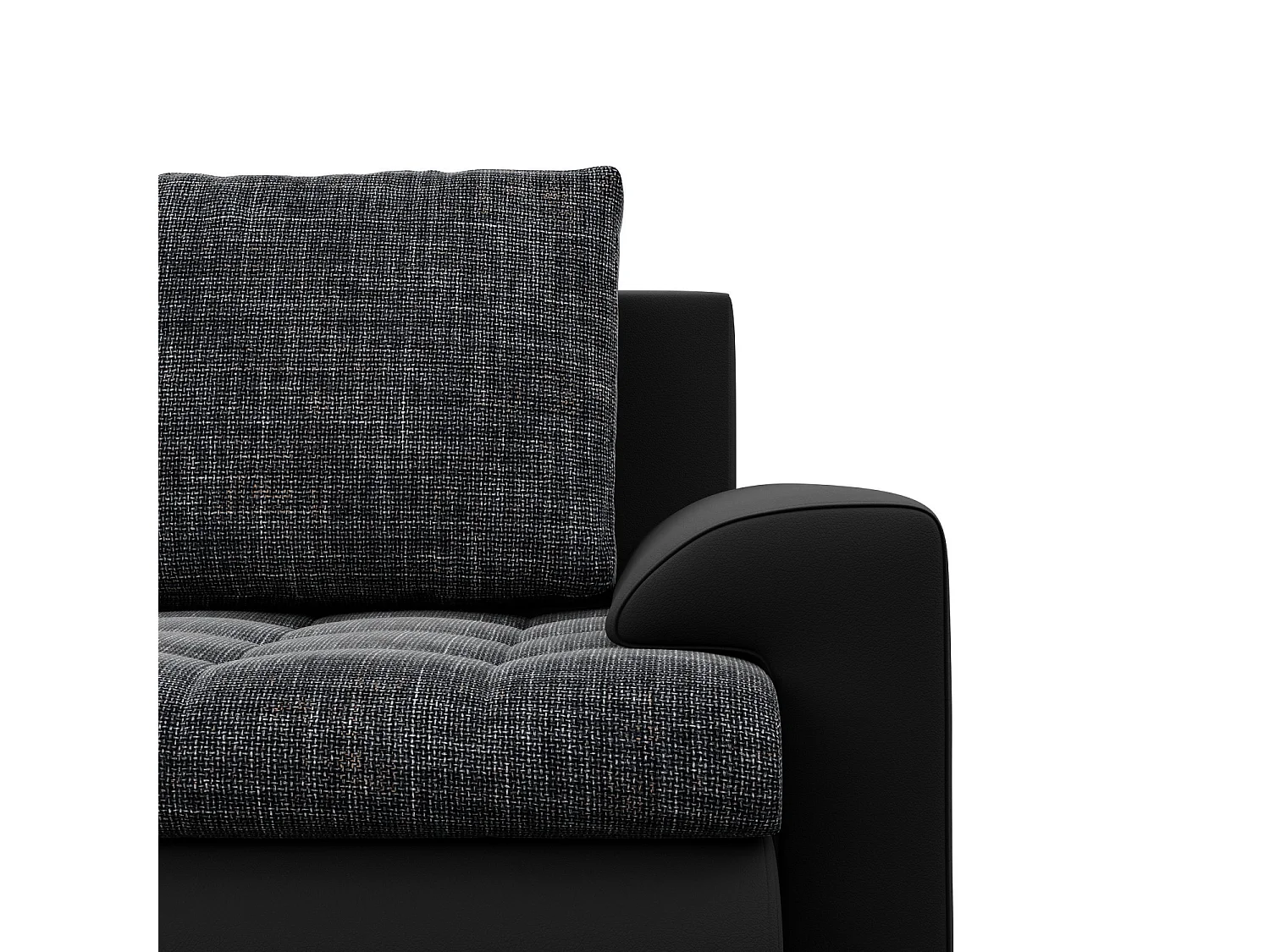 Sofa 3-osobowa z funkcją spania, kolor czarny + czarny