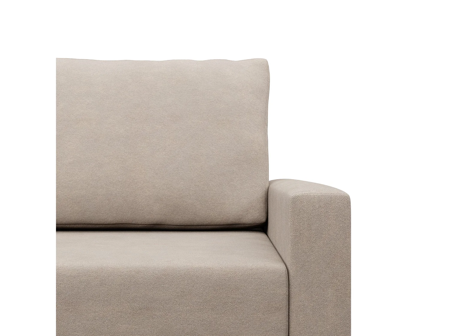 Rechts Ecksofa mit Schlaffunktion, Wendekissen, Beige
