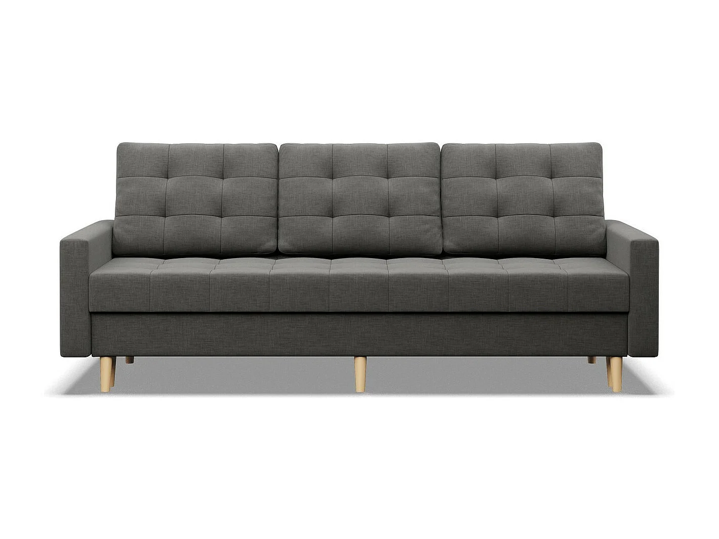 Canapé 3 places avec fonction sommeil, Gris foncé