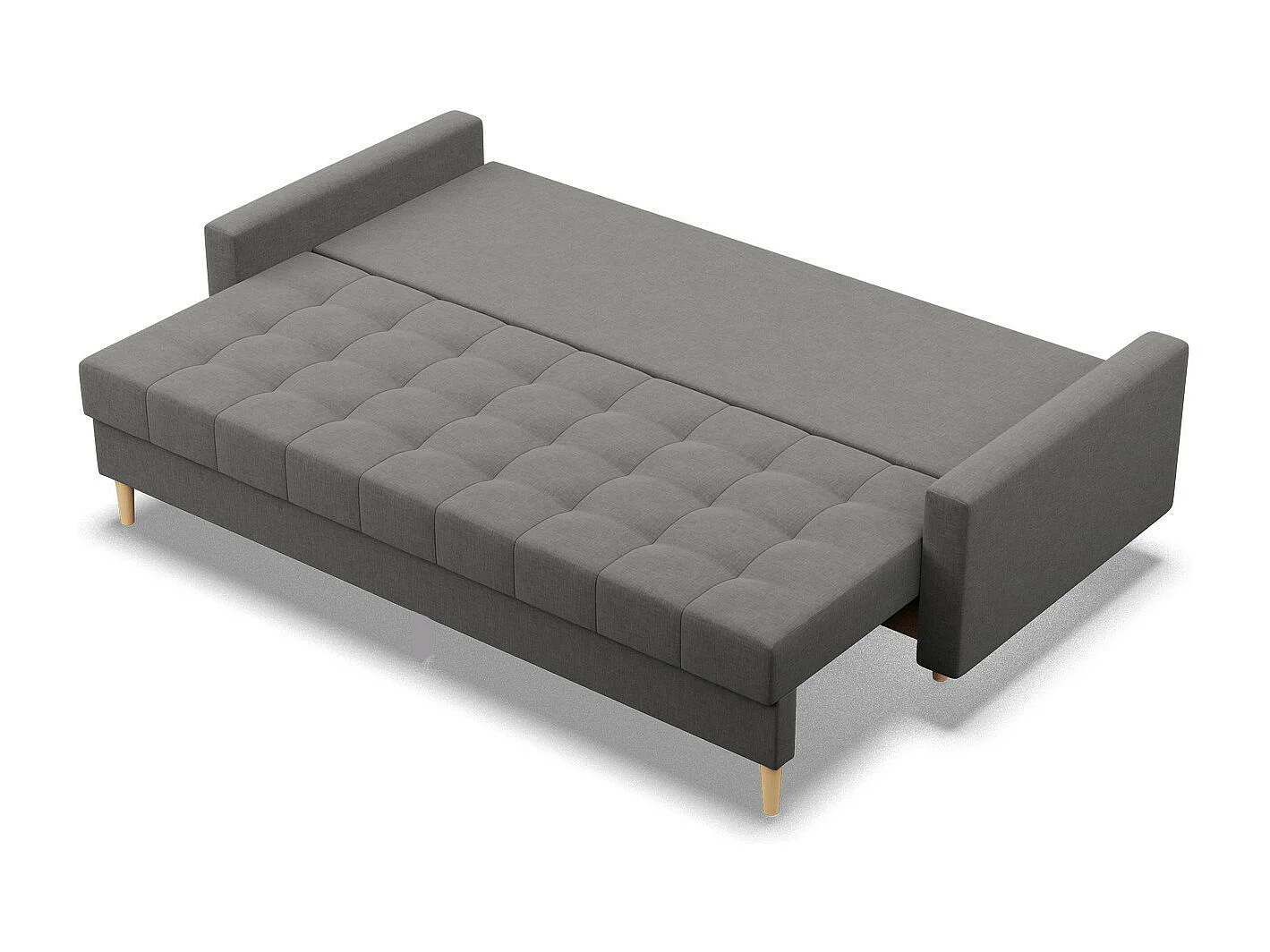 Canapé 3 places avec fonction sommeil, Gris foncé