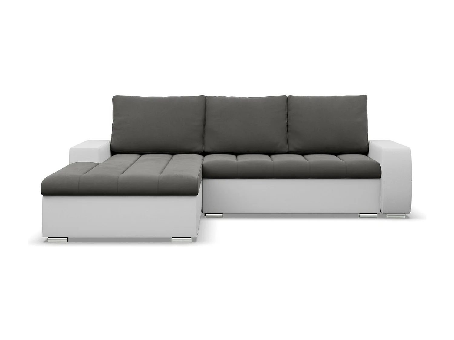 Narożnik lewy z funkcją spania, kolor ciemnoszary + szary