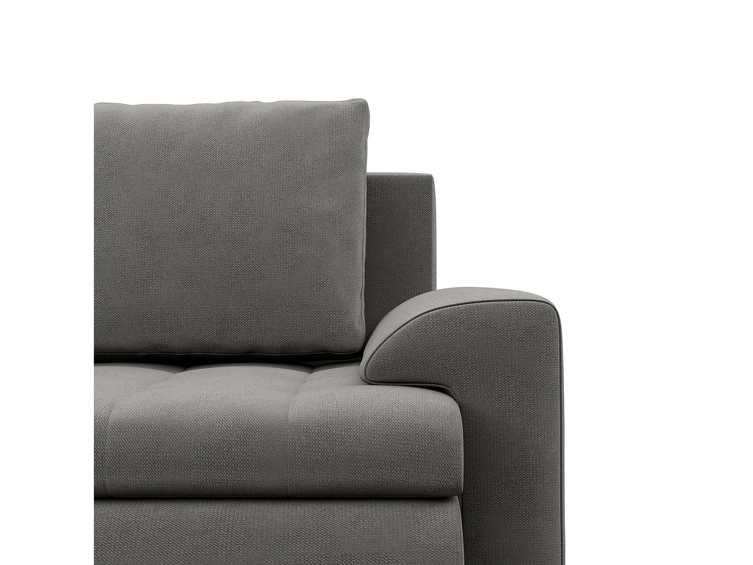 Droite Canapé d'angle avec fonction couchage, Ottoman,  Gris clair