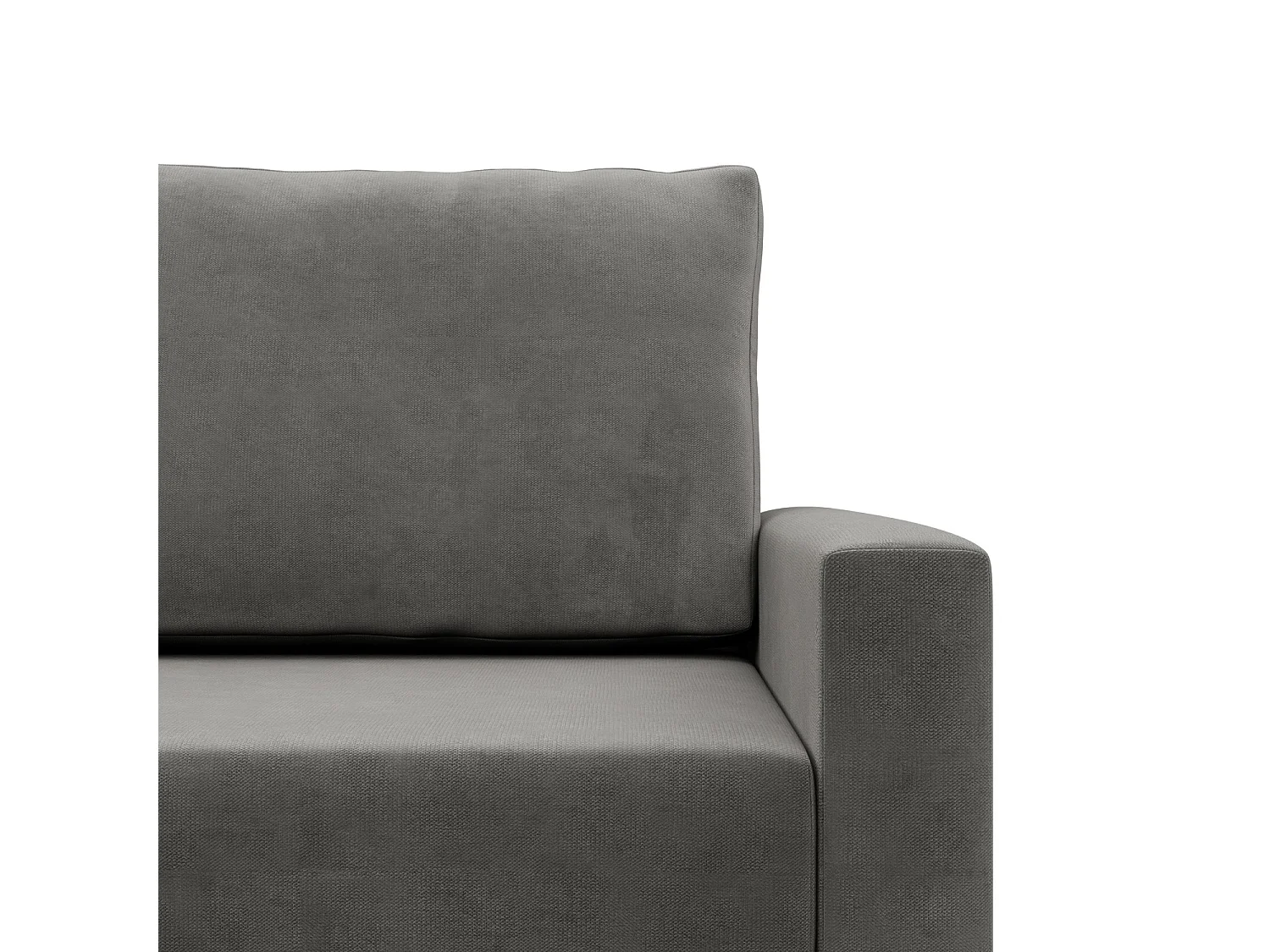 Canapé 3 places avec fonction sommeil, Coussin réversible, Gris clair