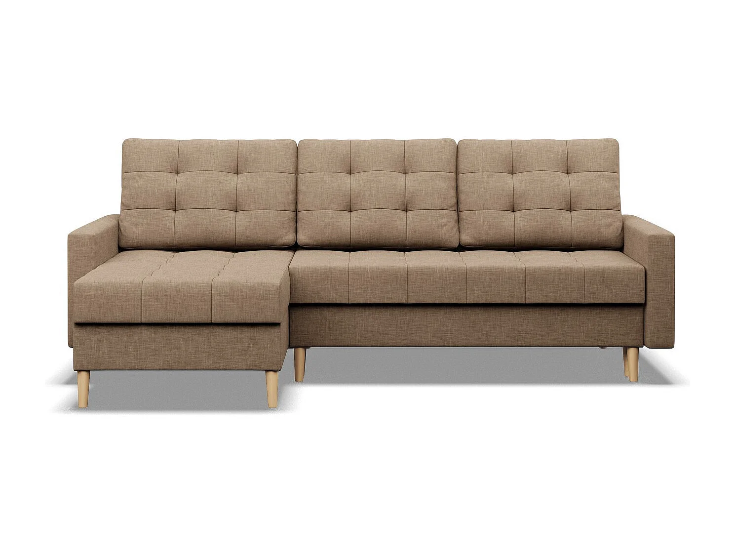 Ecksofa mit Schlaffunktion, Braun