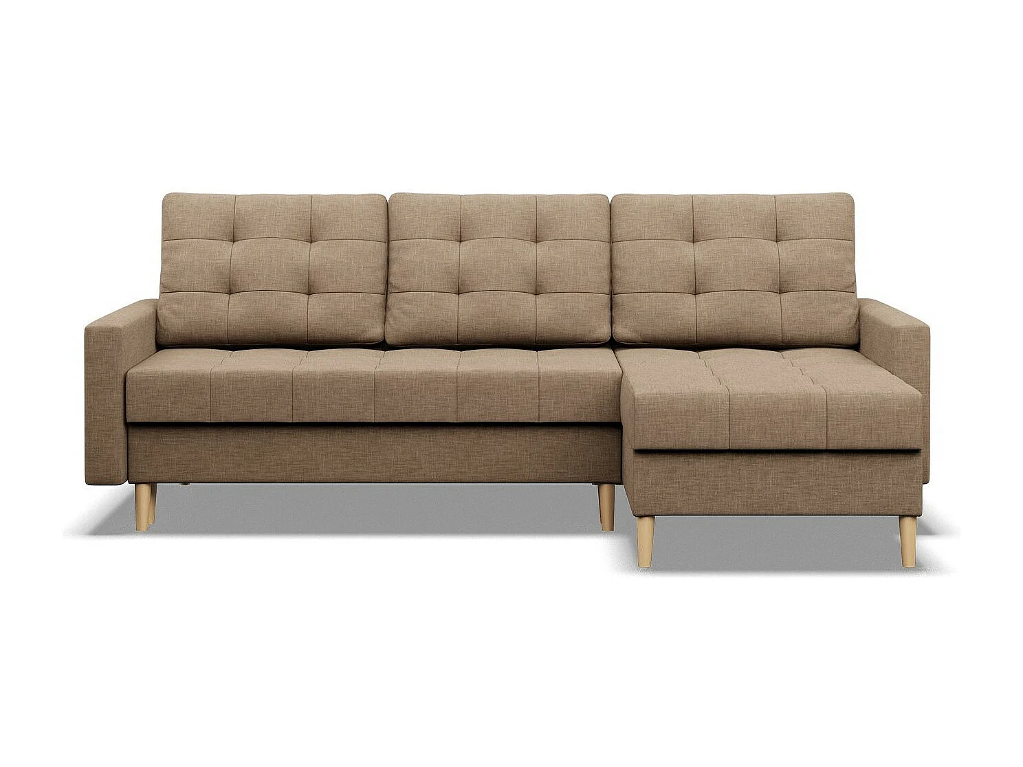 Ecksofa mit Schlaffunktion, Braun