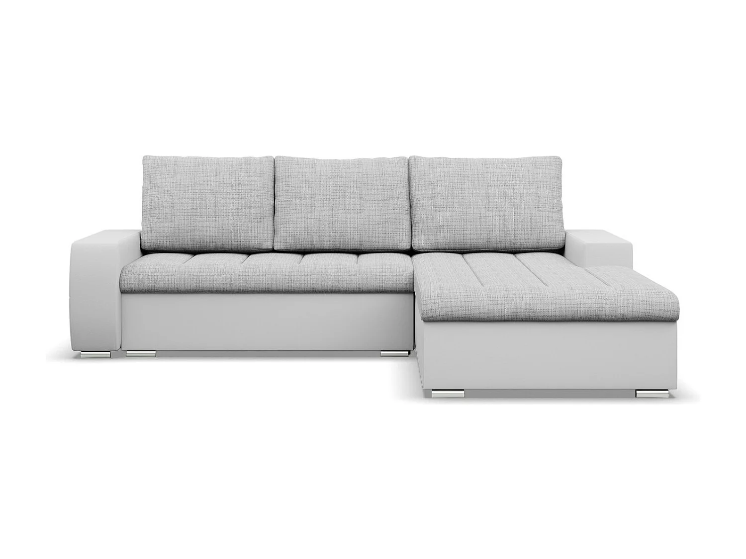 Narożnik prawy z funkcją spania, kolor szary + szary