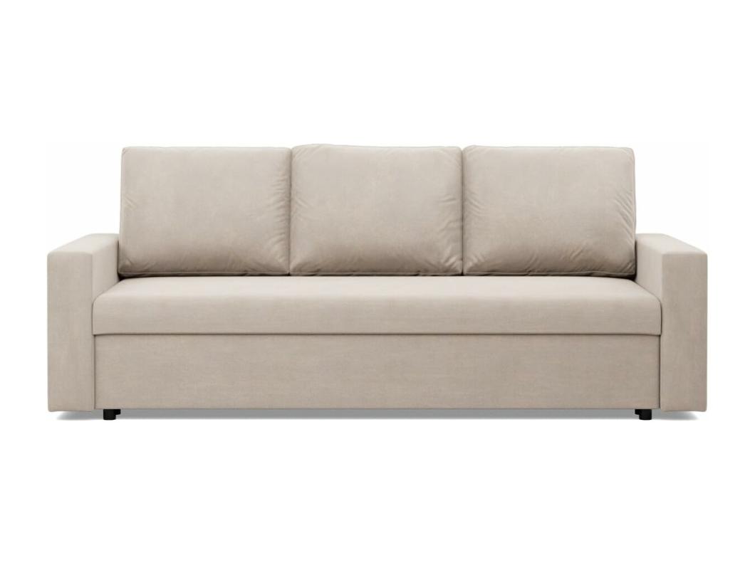 Sofa 3-osobowa z funkcją spania, beżowa